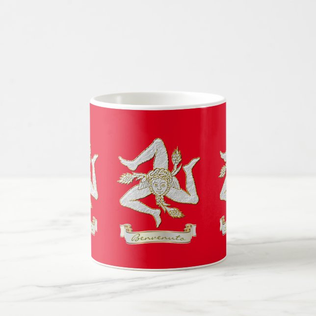 Sizilianisches Trinacria personifizieren Kaffeetasse (Mittel)