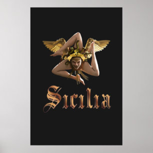 Sizilianisches Trinacria-Plakat Poster