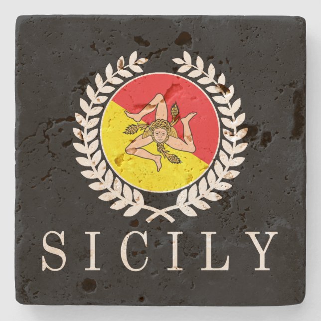Sizilien Classico Steinuntersetzer (Vorderseite)