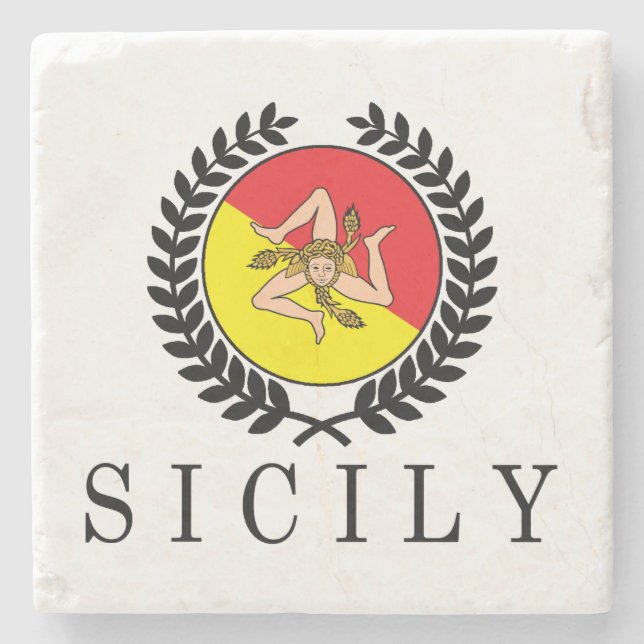 Sizilien Classico Steinuntersetzer (Vorderseite)