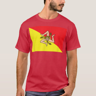 Sizilien Flag Karte Italien Sizilien Königreich It T-Shirt