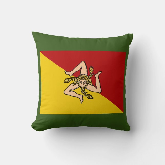 Sizilien-Flag-Kissen Kissen (Vorderseite)