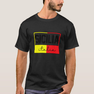Sizilien Flagge Sizilien Palermo Italien  33 T-Shirt