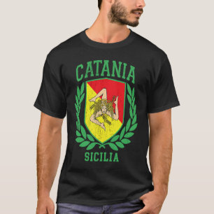 Sizilien Flagge und Schild Trinacria Catania T-Shirt