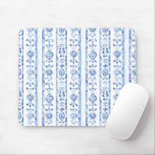 Sizilien Italien Landhausstil Blaue Streifen Mousepad