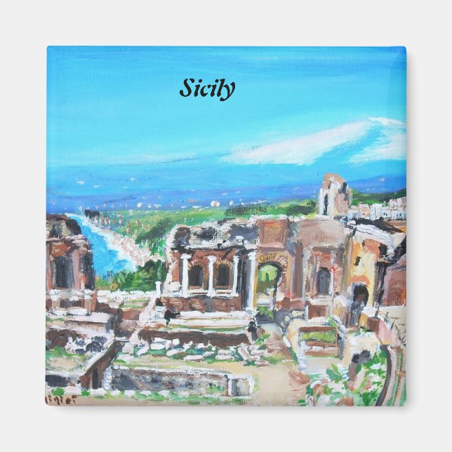Sizilien, Italien Magnet (Vorne)