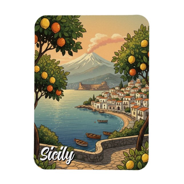 Sizilien Italien Magnet (Vertikal)