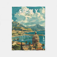 Sizilien Italien Reisen Kunst Vintag