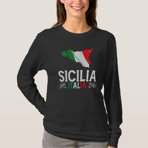 Sizilien Italien Sizilien Souvenir Silhouette Sici T-Shirt
