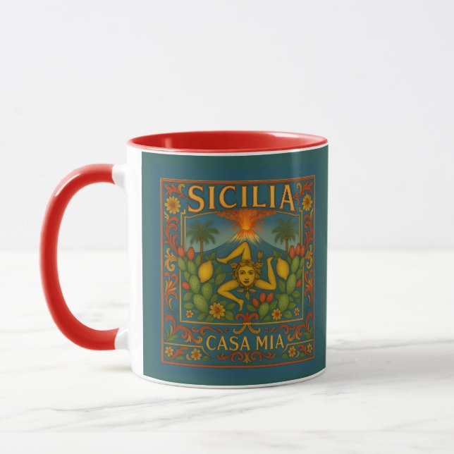 Sizilien Mein Zuhause Tasse (Links)