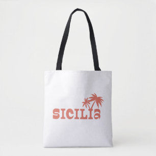 Sizilien Palm Insel Sonnenuntergang Tasche