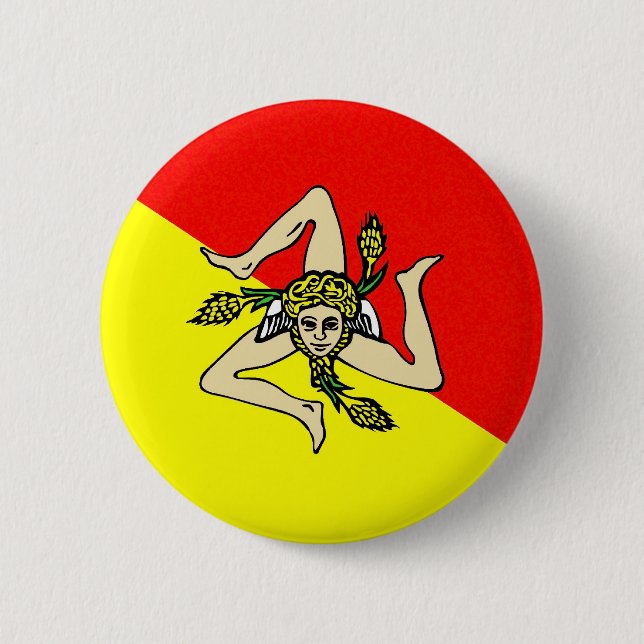 Sizilien-Regionsflaggenitalien sicilia Landkreis Button (Vorderseite)