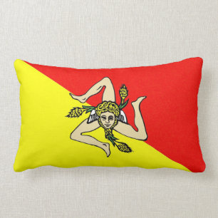 Sizilien-Regionsflaggenitalien sicilia Landkreis Lendenkissen