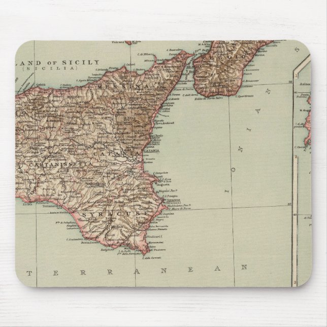 Sizilien, Sardinien Mousepad (Vorne)