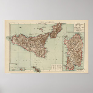 Sizilien, Sardinien Poster