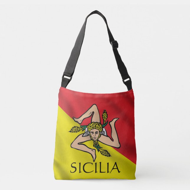 Sizilien - Sicilia Tragetaschen Mit Langen Trägern (Vorderseite)