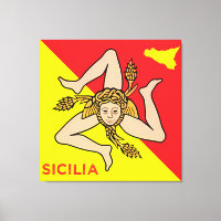 Sizilien Sizilianische Flagge von Sizilien Trinacr