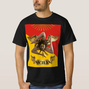 Sizilien / Sizilianische Medusa Trinacria  Poster  T-Shirt