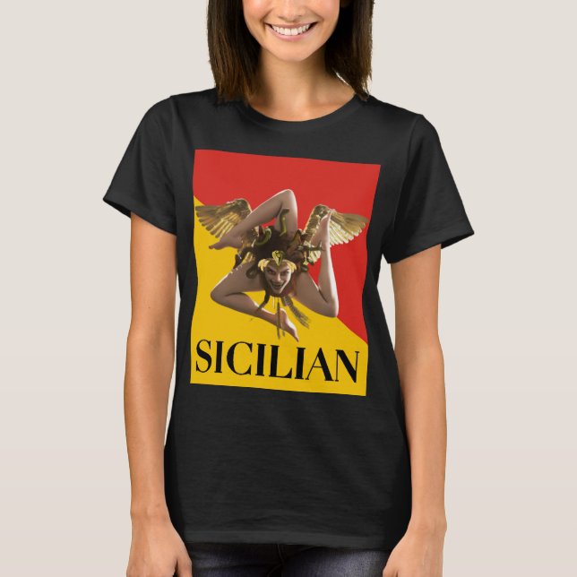 Sizilien - sizilianischer T - Shirt (Vorderseite)