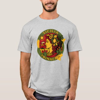 Sizilien Sizilien Trinacria Design T-Shirt Tri-Bl