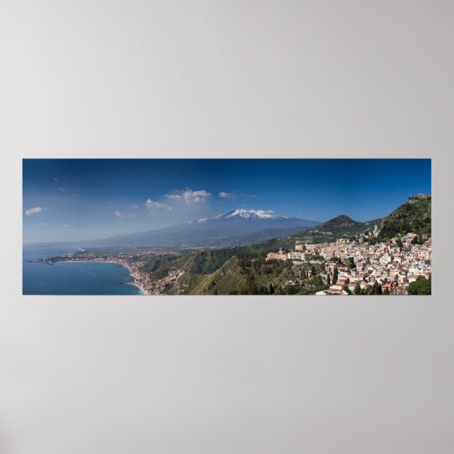 Sizilien - Taormina vor dem Ätna-Poster Poster (Vorne)
