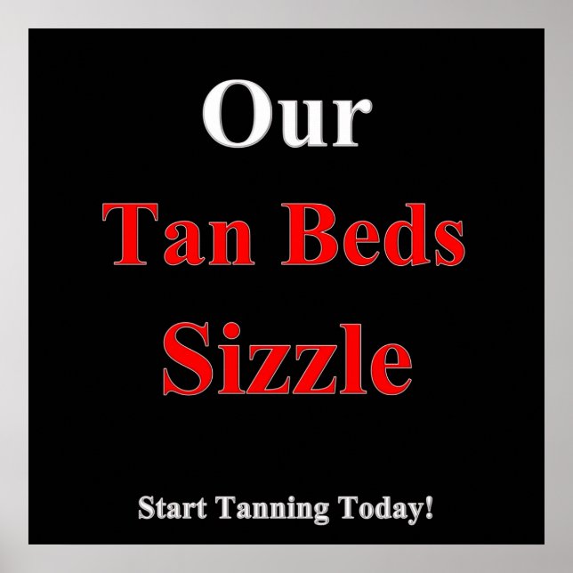 Sizzle Tan Tanning Poster Matt (Vorne)