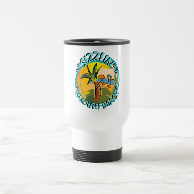 Sizzlin in South Beach Reisebecher (Mittel)