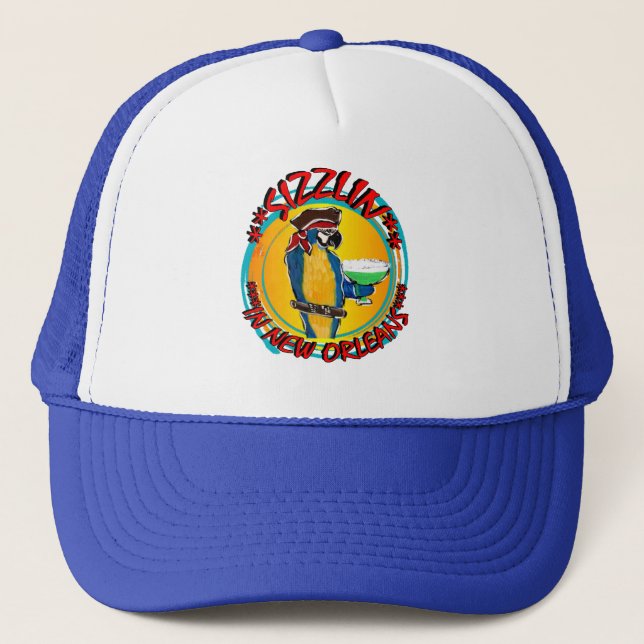 SIZZLIN PARROTS TRUCKERKAPPE (Vorderseite)