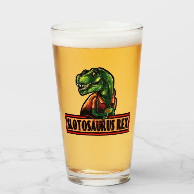 SJ Slotosaurus Rex Pintglas Glas (Vorne (Gefüllt))