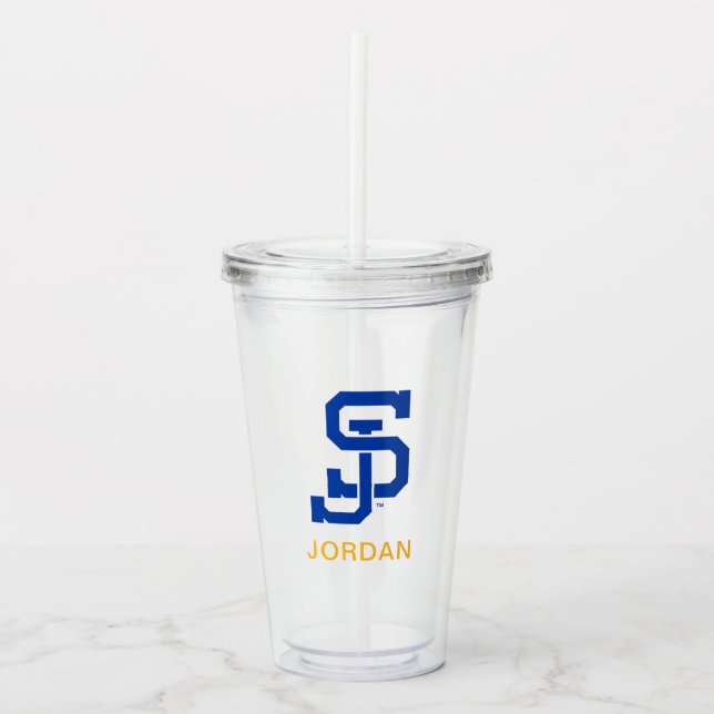 SJ Spartans Logo Acryltrinkbecher (Vorderseite)