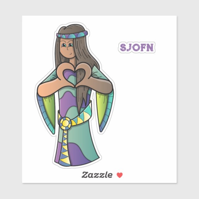 Sjofn Norse Mythology Aufkleber (Blatt)