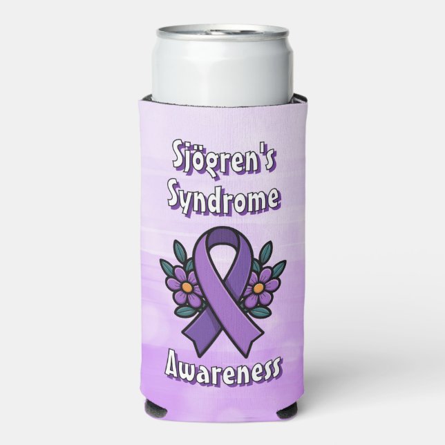 Sjögren's Awareness | Purple Ribbon Selters Dosenkühler (Seltzer Vorderseite)