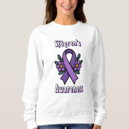 Sjögren's Awareness | Purple Ribbon with flowers Sweatshirt