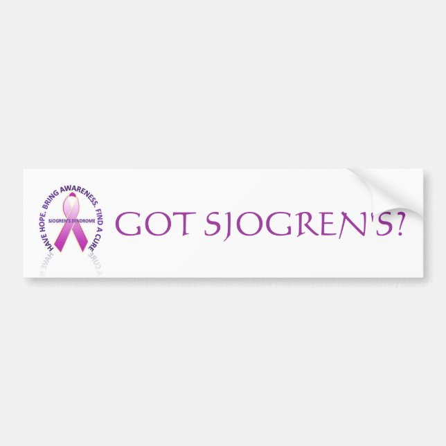 sjogrens Bewusstsein, GOT SJOGREN? Autoaufkleber (Vorne)