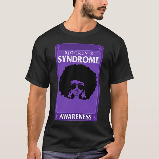 Sjögrens Syndrom Awareness-Shirt, Black Girl T-Shirt (Vorderseite)