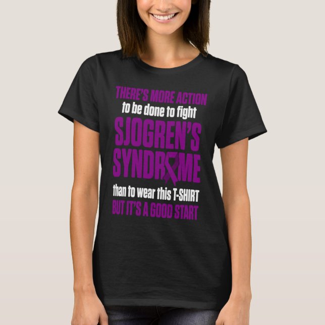 Sjogrens Syndrom Survivor Action Warrior T-Shirt (Vorderseite)