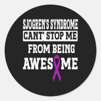 Sjogrens Syndrome Awareness Lila Ribbon Sjogren' Runder Aufkleber