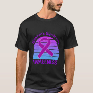 Sjogrens Syndrome Awareness Lila Ribbon Sjogren' T-Shirt