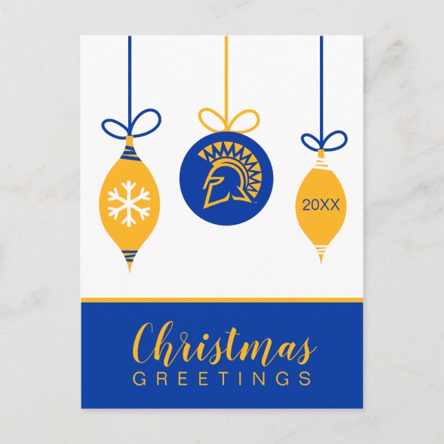 SJSU Holiday Greetings Feiertagspostkarte (Vorderseite)