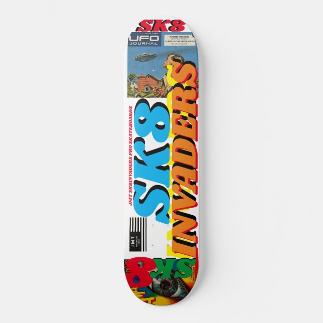 SK8 INVADERS JMT 8 1/4" Skateboarddecke Skateboard (Vorderseite)