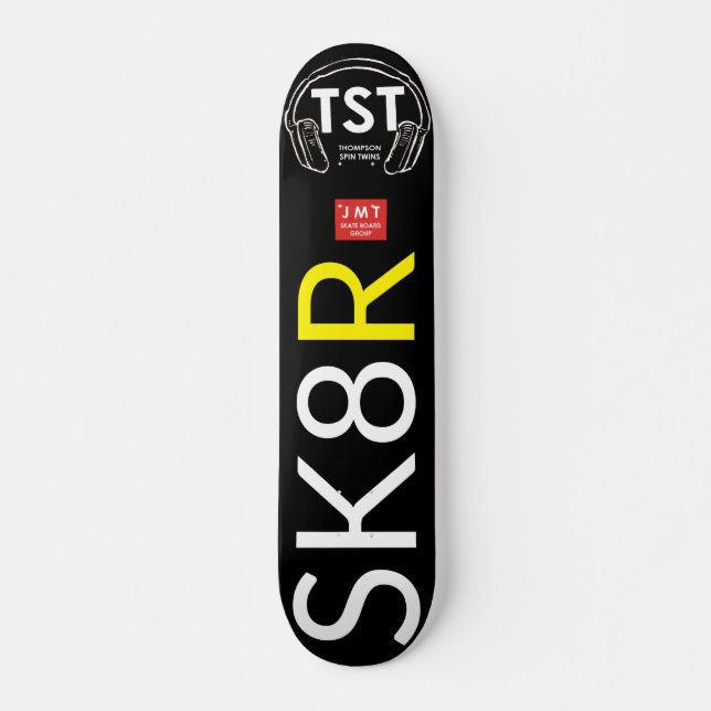 SK8 R OFFIZIELLES Sammelskateboard, 7¾ Zoll Deck Skateboard (Vorne)