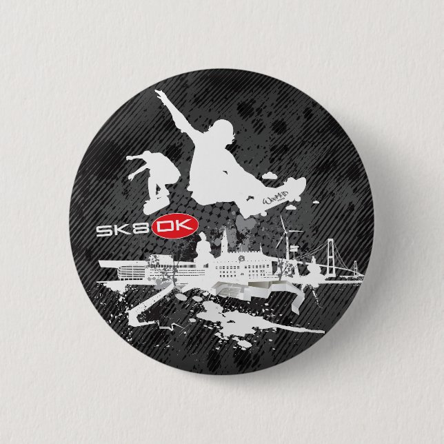 SK8DK Abzeichen Button (Vorderseite)