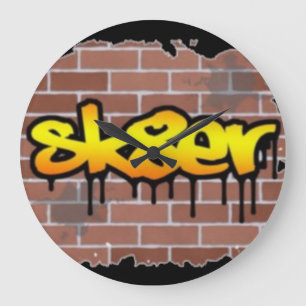 SK8er Wall Clock Große Wanduhr