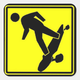 Sk8r Xing Quadratischer Aufkleber