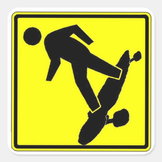 Sk8r Xing Quadratischer Aufkleber (Vorderseite)