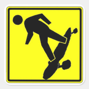Sk8r Xing Quadratischer Aufkleber