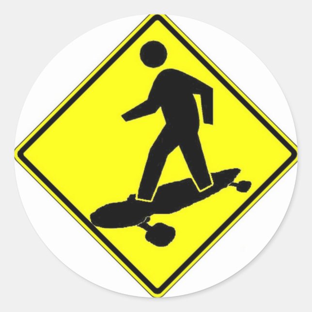Sk8r Xing Runder Aufkleber (Vorderseite)