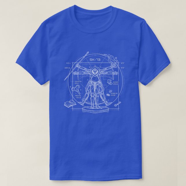 SK-73-T - Shirt - blau (Design vorne)