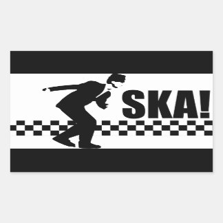 Ska an! rechteckiger aufkleber