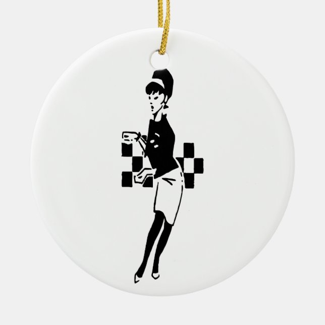 SKA Dancer Keramik Ornament (Vorne)